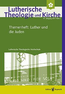 Umschlagbild: Themenheft »Luther und die Juden«